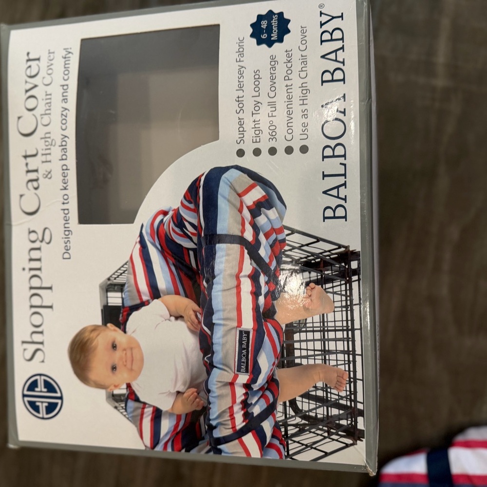 Balboa Baby Striped Shopping Cart & High Chair Cover